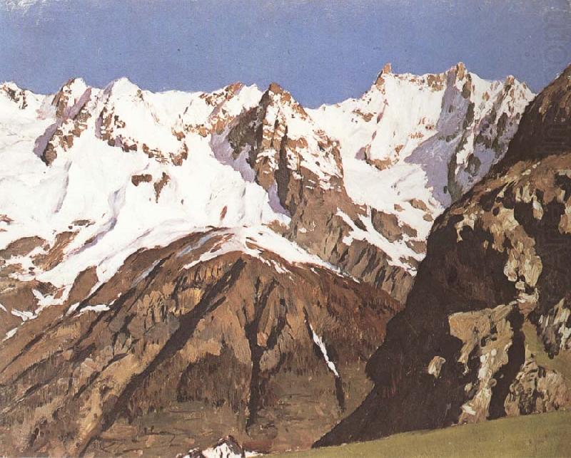 Gebirgskette. Montblanc, Levitan, Isaak